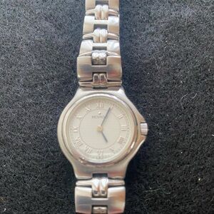 Movado Silver Watch with Roman Numerals